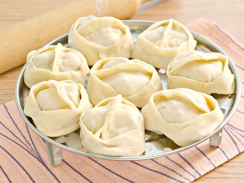Манты из фарша с картофелем (говядина)